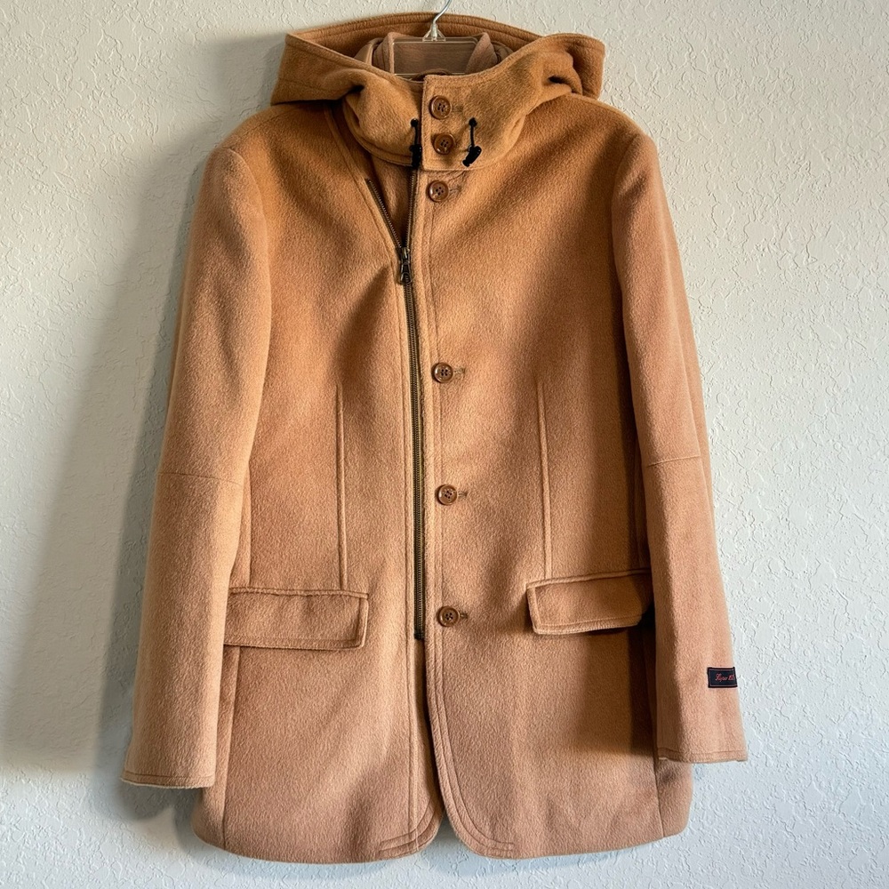 BRESCIANI ITALIAN WOOL HOODED PEACOAT